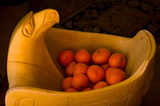 Raven bowl w/ tangerines