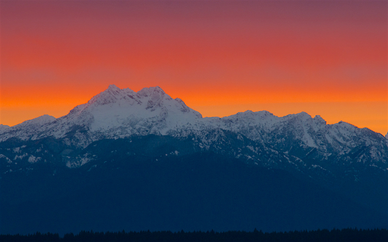 Mountain Water Sunset