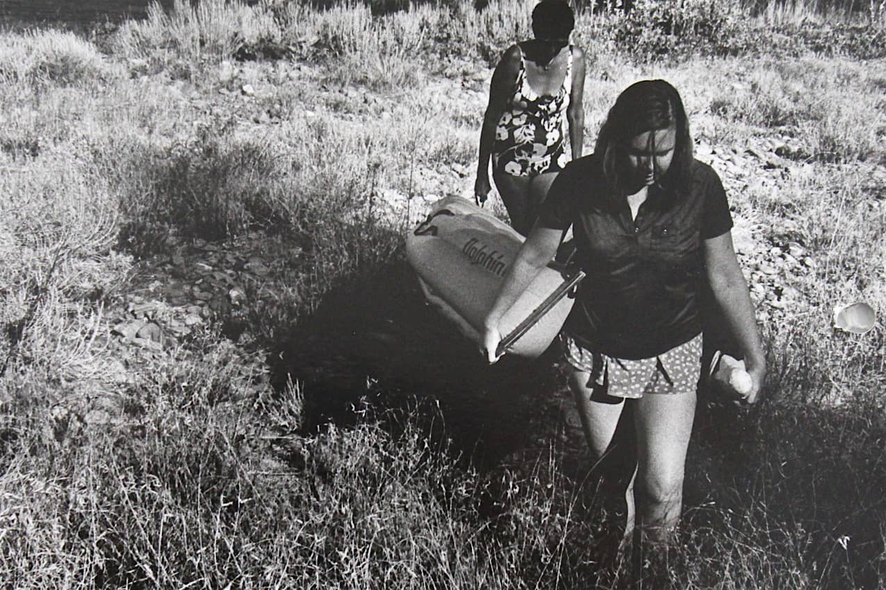 Common College. Barbara & Jean w/kayak